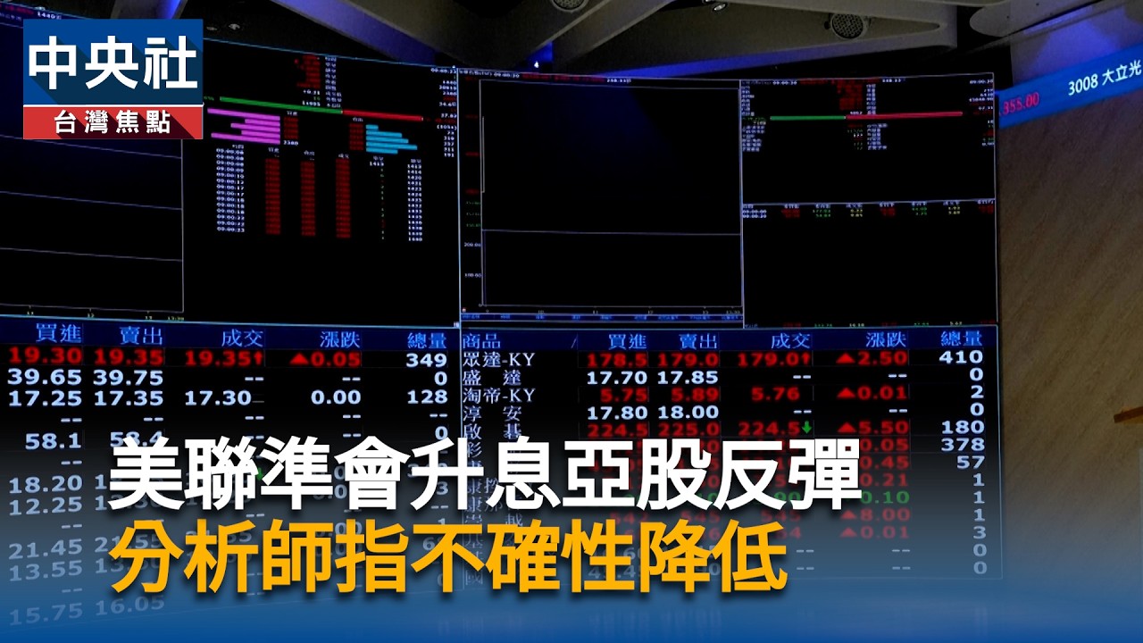 美聯準會升息美股受挫亞股卻反彈全漲　分析師指不確性降低