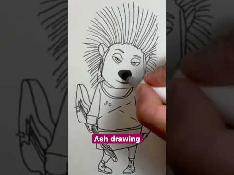 Ash Drawing | Sing 2 #art #shorts #artist #drawing #tutorial #howtodraw #sing #howto #draw #sing2