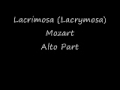 Lacrimosa (Lacrymosa) ALTO Part -Mozart 