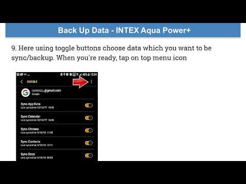 How to Back Up Data in INTEX Aqua Power+