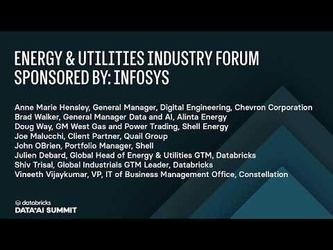 Watch: Operational Intelligence for Energy: Databricks at Scale Across Chevron, Shell, Constellation, and Alinta