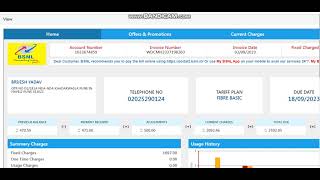 Customer FTTH Number Invoice View in DSCM