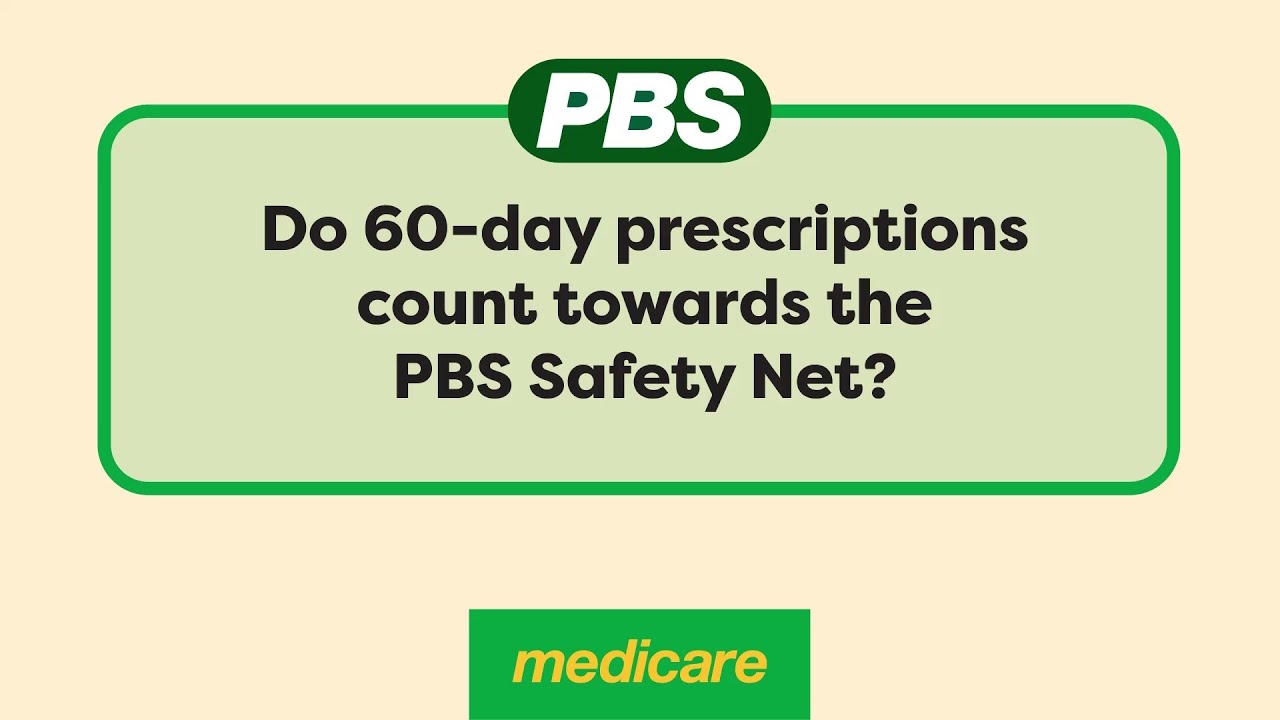 Do 60-day prescriptions count towards the PBS safety net?