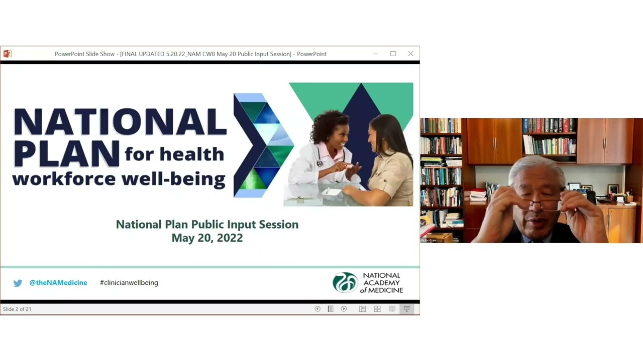 National Plan for Health Workforce Well-Being Public Input Webinar