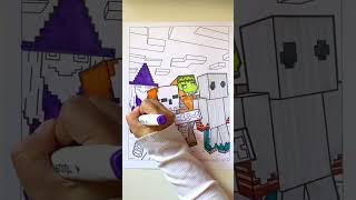 Minecraft Coloring Pages (So Spooky!) #shorts