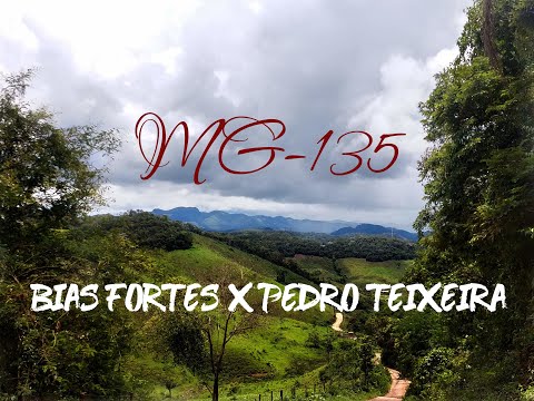 Trecho da MG-135 de Bias Fortes à Pedro Teixeira, Zona da Mata de Minas Gerais.
