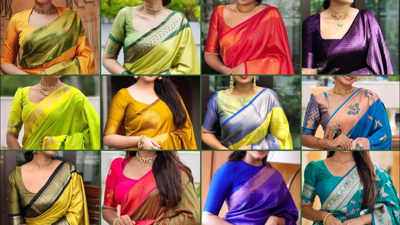 Trending Silk Saree blouse neck designs2025/Latest Pattu saree blouse design/Blouse design new model