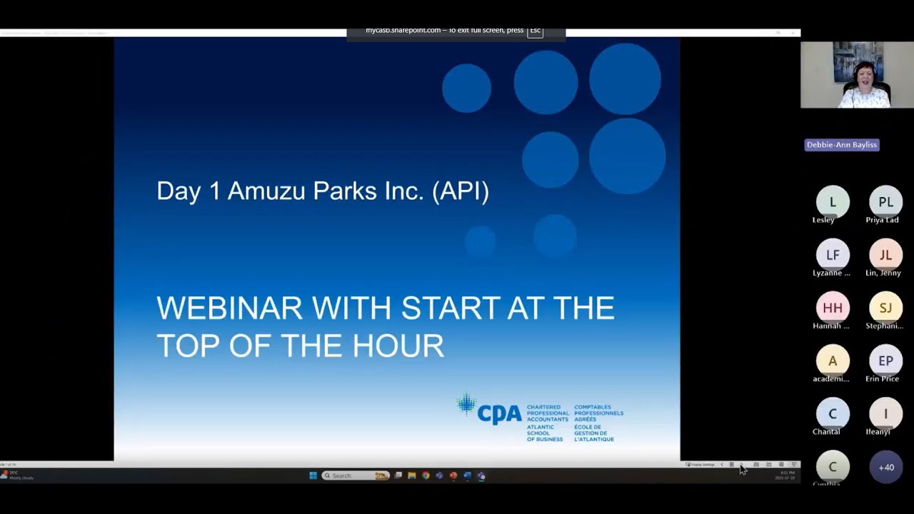 CFE Support Webinar Series:  Day 1 - Amuzu Parks Inc. V2 case | July 29, 2025