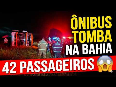 Ônibus tomba na BR-020 em São Desidério