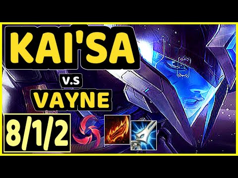 PHOTIC (KAI'SA) vs VAYNE - 8/1/2 KDA BOTTOM ADC CHALLENGER GAMEPLAY - KR