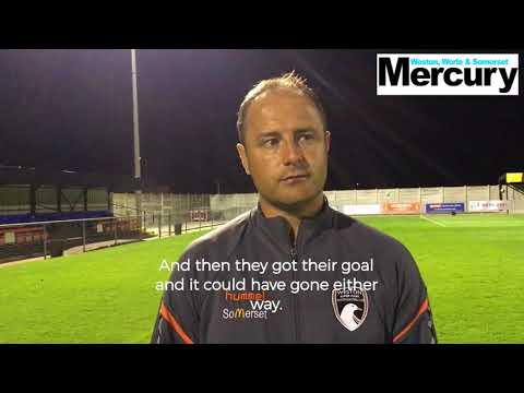 Weston Football Club 2 Gloucester City 1 post match reaction from manager Marc McGregor
