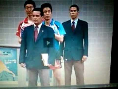 Bruno Bueno Arbitrando World Tour Brazil Open. Finals 2012: JOO Saehyuk (KOR) vs OH Sangeun (KOR)