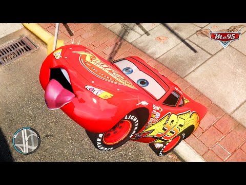Crazy Rayo Lightning McQueen Car Crashes Ep.38 - GTA 4