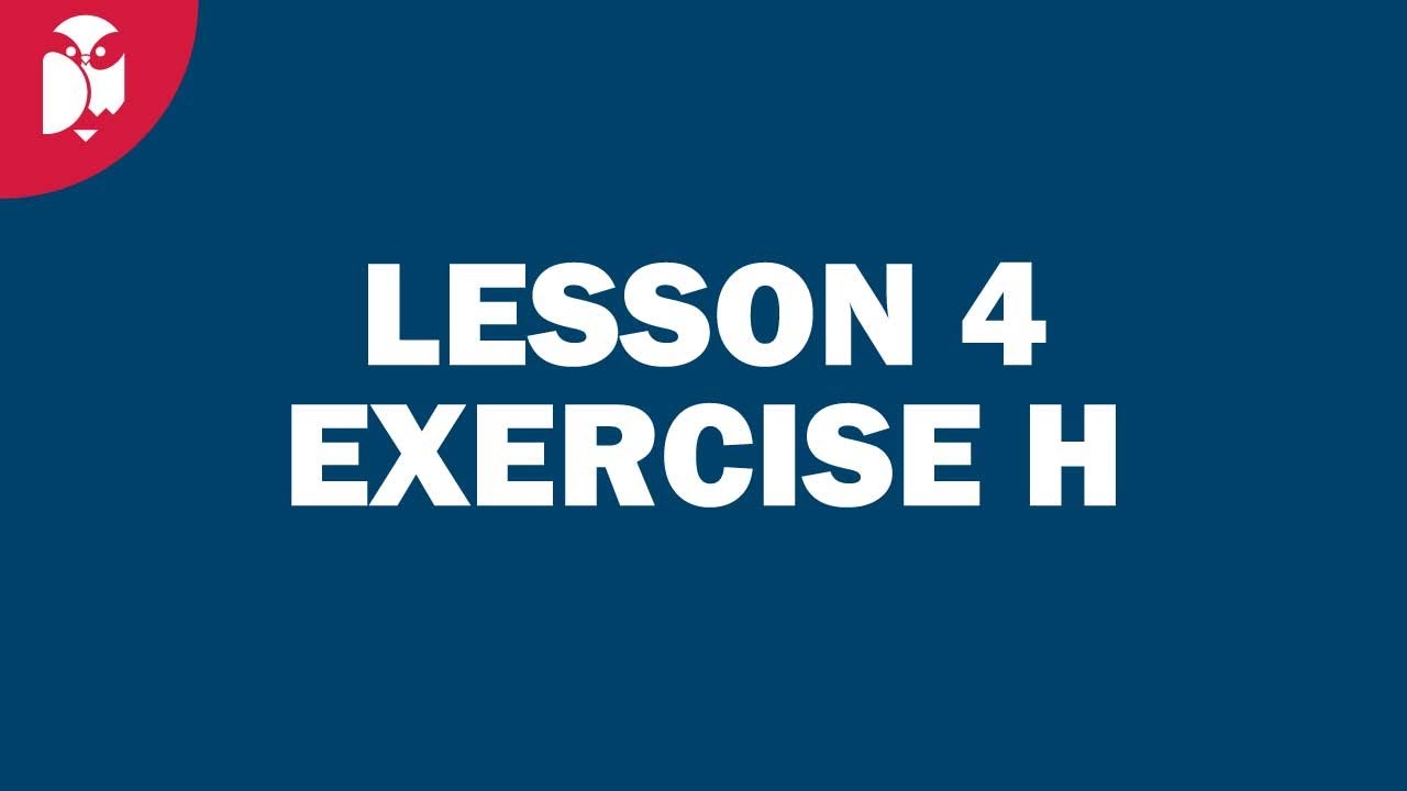 Lesson 4 - Exercise H  Audio - BASIC ESL WORKBOOK 1