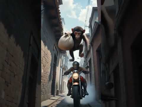 "Cat’s Eid Vacation Gone Wrong! 😂 | Monkey Thief Strikes!" | #funny #shortsvideos