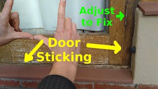 Sticking Door Solved by Shimming the Hinge