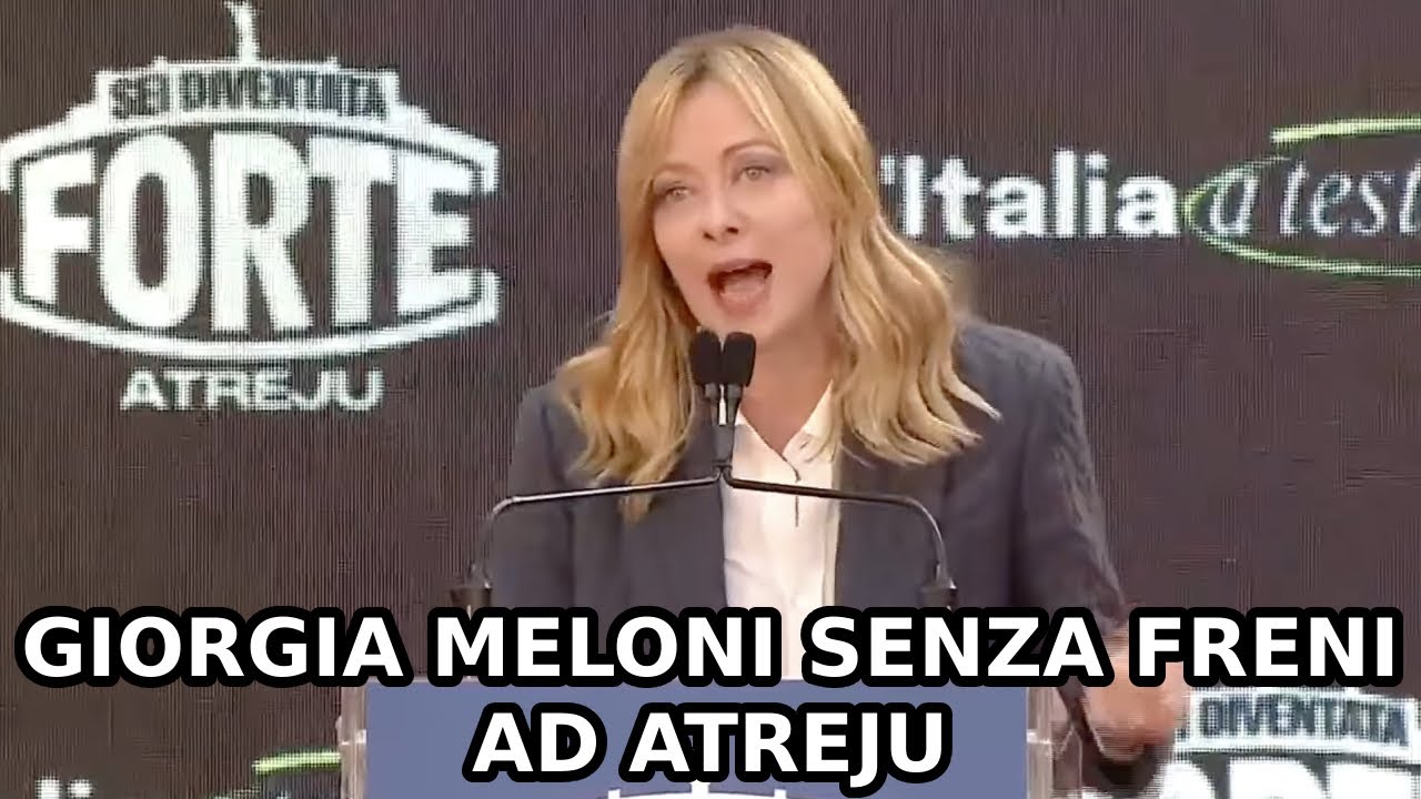 GIORGIA MELONI SENZA FRENI AD ATREJU 2025