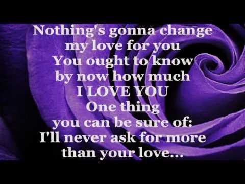 GLENN MEDEIROS - Nothing's Gonna Change My Love For You (Lyrics)