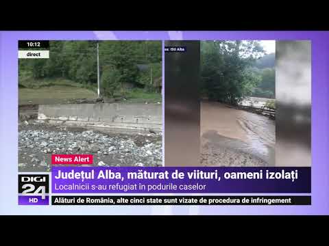Precipitații istorice în județele Alba. Cele mai mari pagube au fost în trei localități