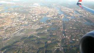 preview picture of video 'Approaching Stockholm Arlanda (ARN) while flying over Bromma (BMA)'