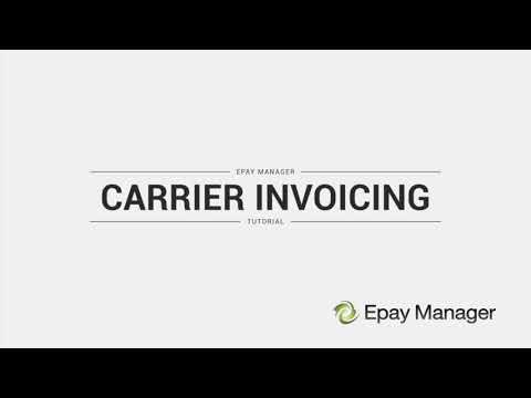 Epay Manager Carrier Tutorial