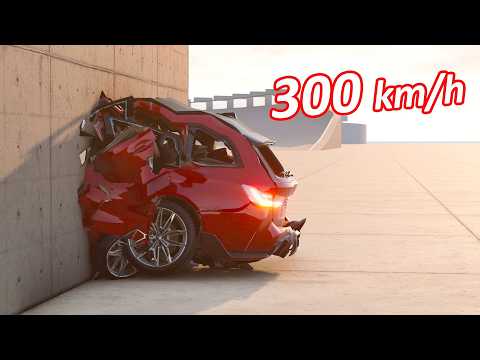 BMW M3 vs Wall - Cinematic BeamNG Crash Test