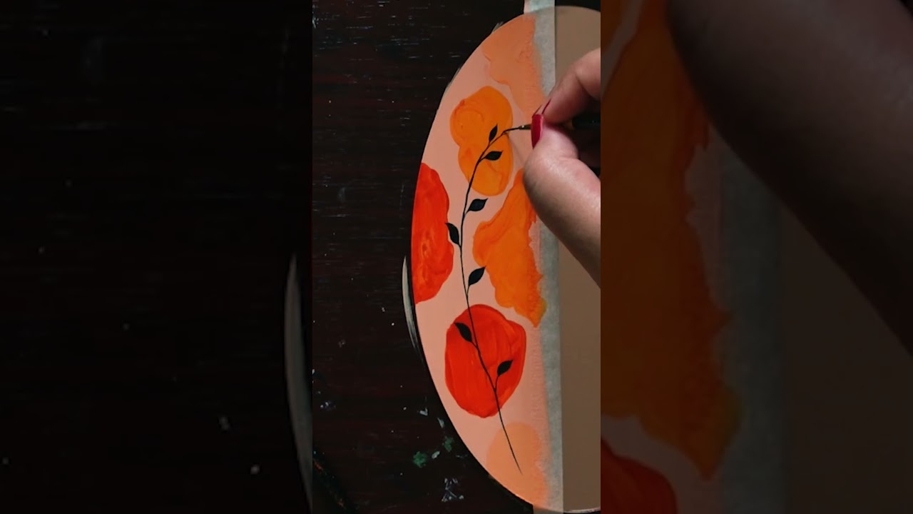 Let’s Paint A Mirror with Acrylic Colours #creativity #art #painting #diy #shortsfeed