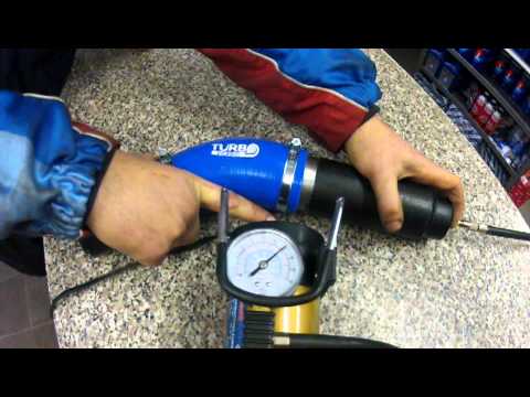 Pressure test of silicone hoses TurboWorks