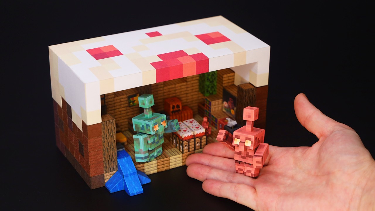 Amazing Paper Copper Golem! / Minecraft 🍰✨