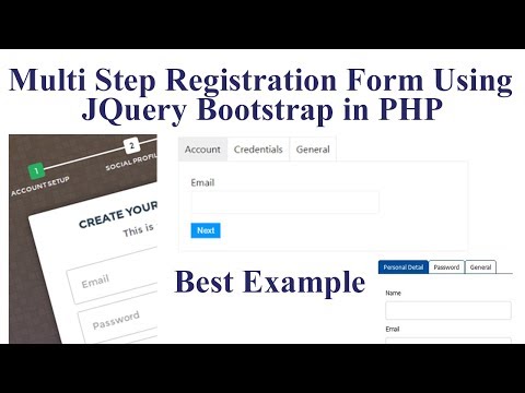 Multi Step registration Form Using JQuery Bootstrap in PHP | Magic of Jquery | Best Example 