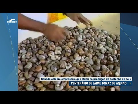 Senado homenageia Jaime Tomaz de Aquino e a cajucultura