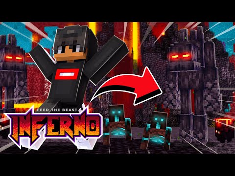 SOBREVIVI 24 HORAS PRESO no NETHER no Minecraft - ftb inferno