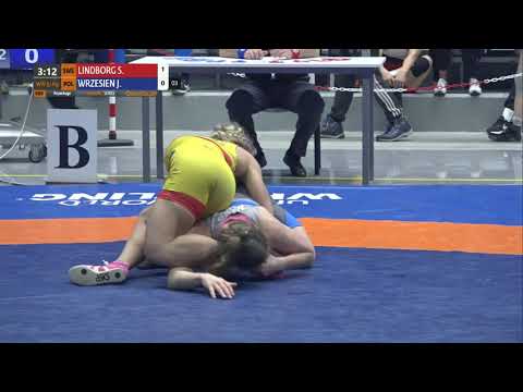 Repechage WW - 57 kg: S. LINDBORG (SWE) v. J. WRZESIEN (POL)