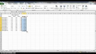 Excel - how to calculate Averages and Standard Deviations