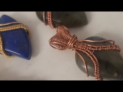 simple cabochon setting using woven wire