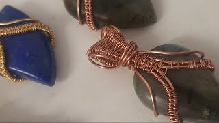 simple cabochon setting using woven wire