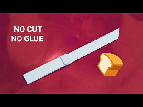 ORIGAMI KNIFE | How to Fold paper knife | DIY | How to Make | Fold Tutorial | NO GLUE, NO SCISSORS.