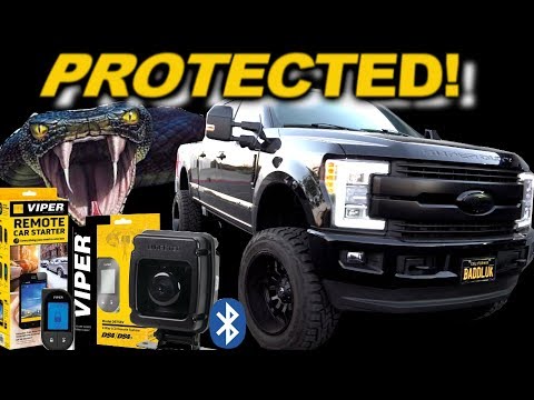 Protected by VIPER! Ford F250 Alarm Install DS4+ Bluetooth Siren, 2 Way Remotes & ALL sensors