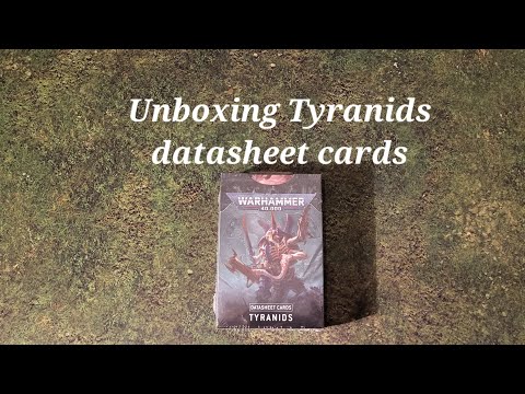 Warhammer 40000. Tyranids datasheet cards unboxing video