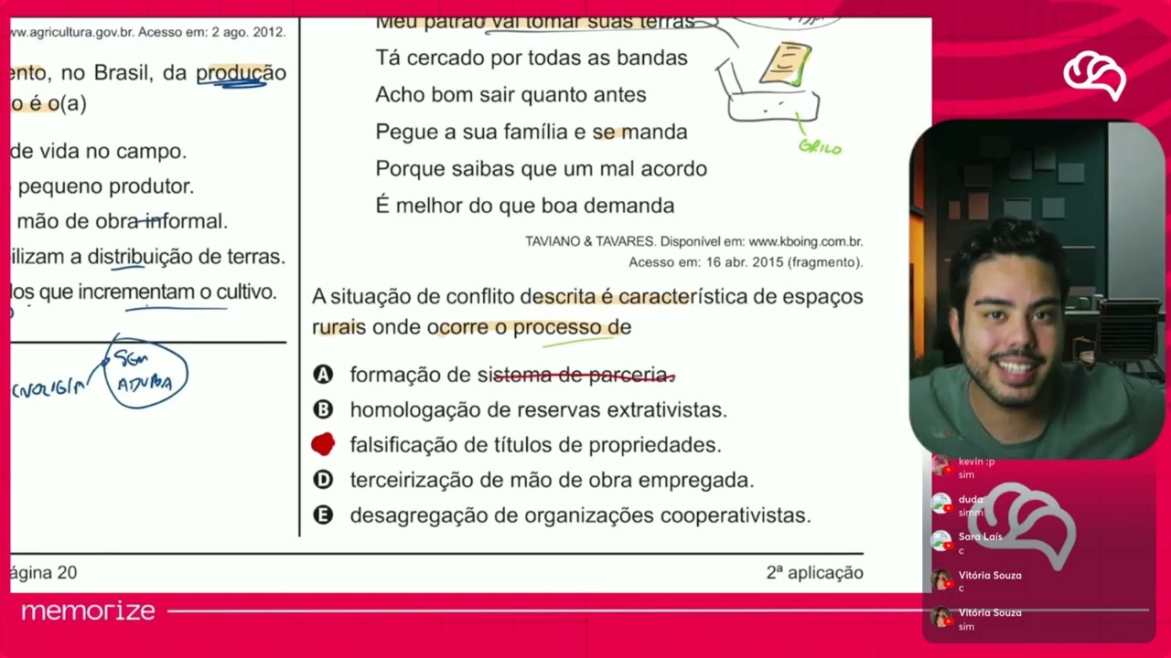 Resolução em Vídeo — Questão 49 ENEM 2020 PPL