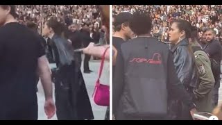 Selena Gomez was caught yelling at a security guard while heading into a Beyoncé concert