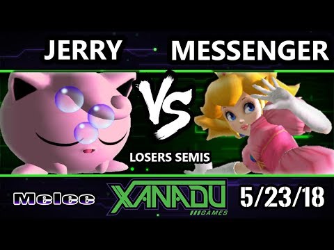 S@X 251 SSBM - Jerry (Jigglypuff) Vs. Messenger (Peach, Fox) - Smash Melee Losers Semis