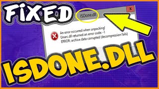 ISDone.dll Error  - How to fix isdone dll error while installing game |  unarc.dll error