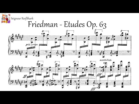 Friedman - Etudes Op. 63 (Glebov) [Only recorded etudes]