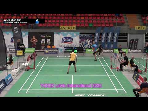 YONEX Latvia International 2022 - QF|MS| Lim Shun Tian (SGP) vs Joonas Korhonen (FIN)