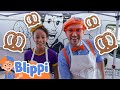 Blippi Meekah S Pretzel Competition Fun With Food With Friends Blippi Educational Videos