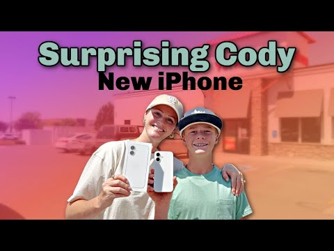 Surprising Cody With His Own Phone! New iPhone for Teen.