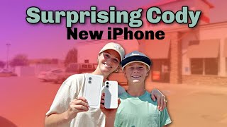 Surprising Cody With His Own Phone! New iPhone For Teen.