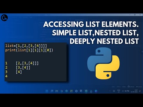 Accessing List Elements In Python Simple List Nested List Deeply Nested List Codeayan