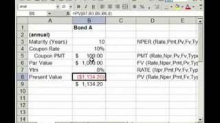 Bond Pricing, Valuation, Formulas, and Functions in Excel